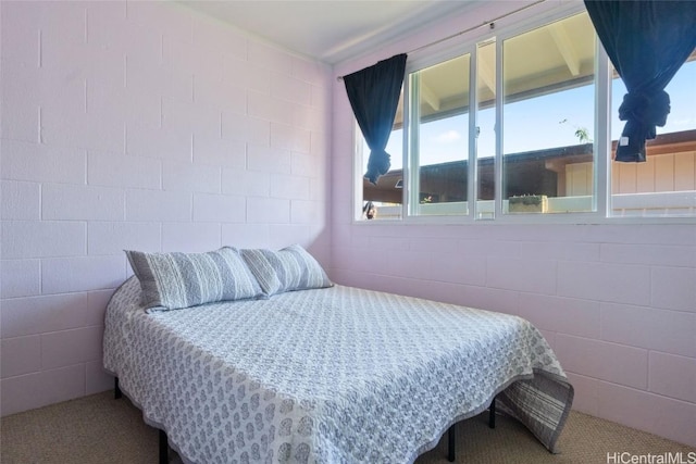 bedroom featuring carpet flooring