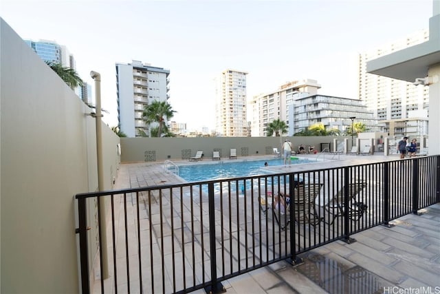 view of pool with a patio area