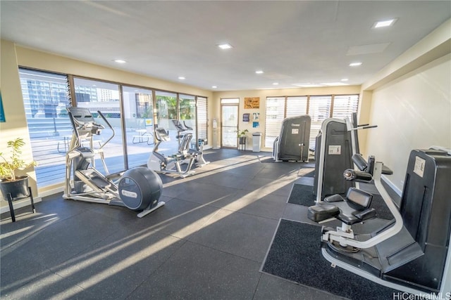 view of exercise room