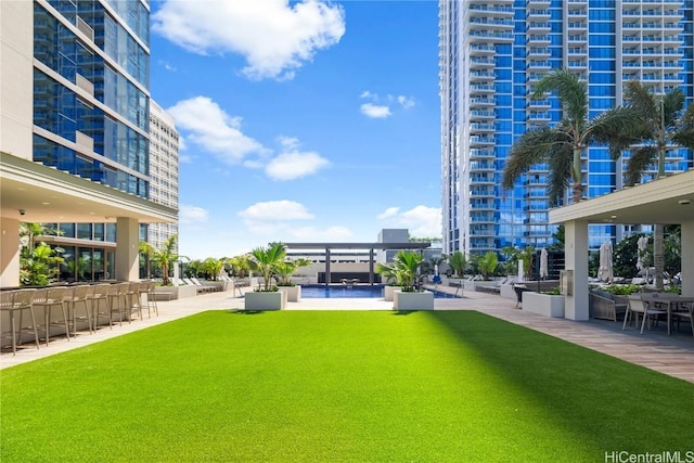 view of yard featuring a patio