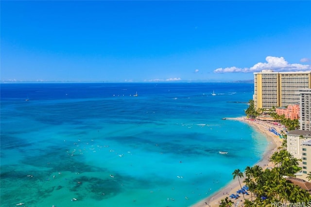 water view featuring a view of the beach