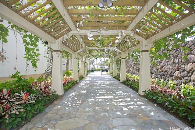 view of patio / terrace with a pergola