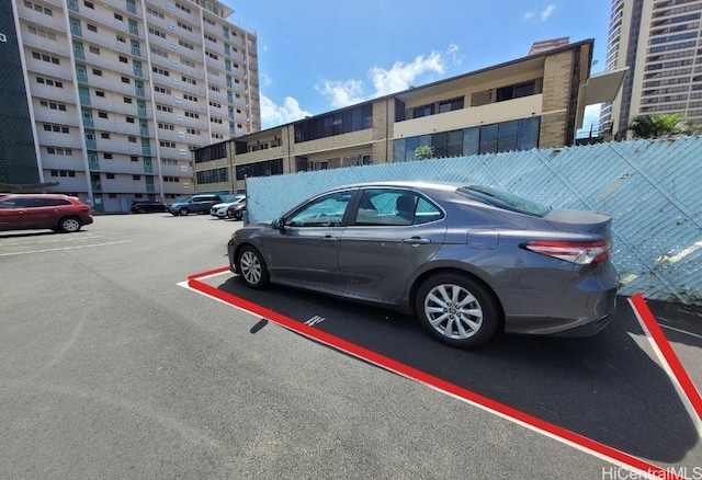 view of uncovered parking lot