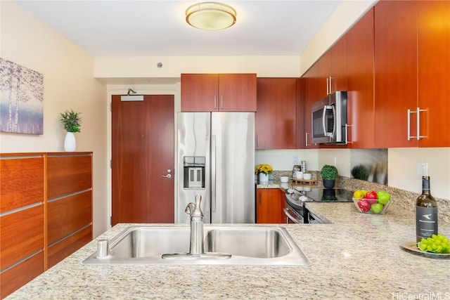 kitchen with stainless steel appliances and sink