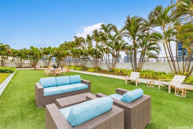 view of patio / terrace with outdoor lounge area