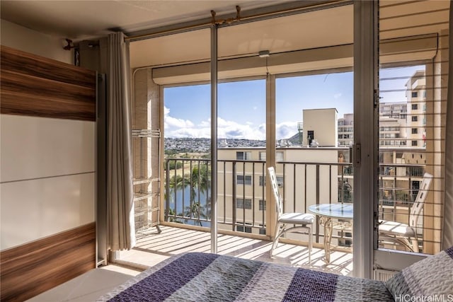 doorway with a water view