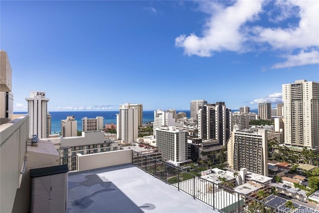 view of city featuring a water view