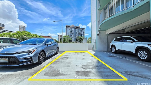 view of vehicle parking