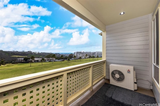 balcony with ac unit