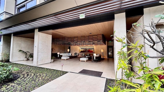 view of patio featuring outdoor lounge area