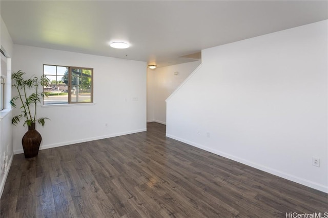 interior space featuring dark wood-type flooring