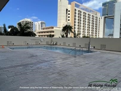 view of pool with a patio