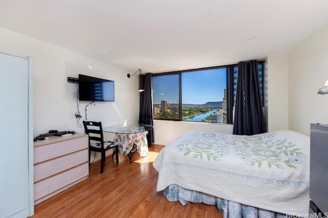 bedroom featuring hardwood / wood-style floors