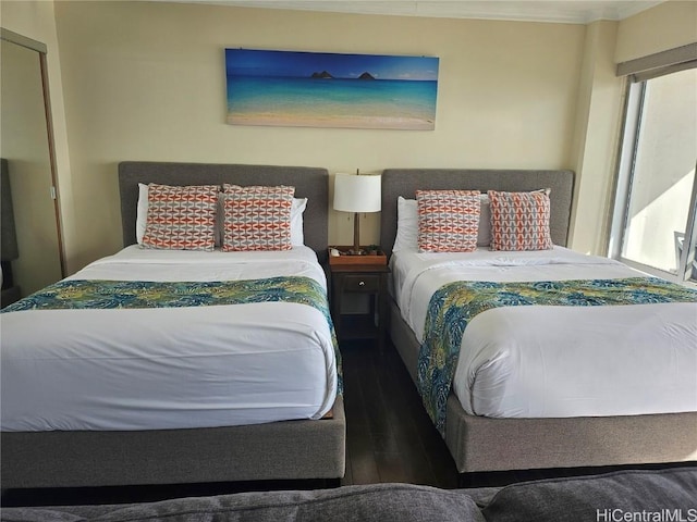 bedroom featuring hardwood / wood-style flooring