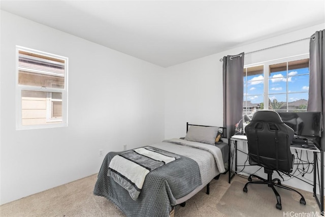 view of carpeted bedroom