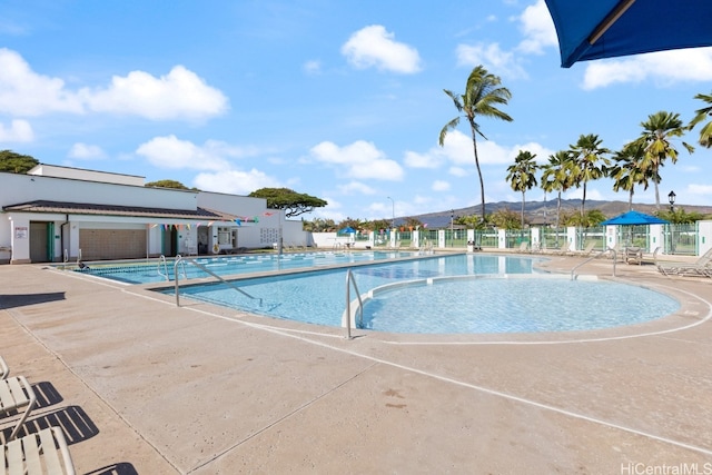 view of pool with a patio area