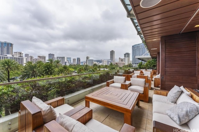 balcony featuring outdoor lounge area