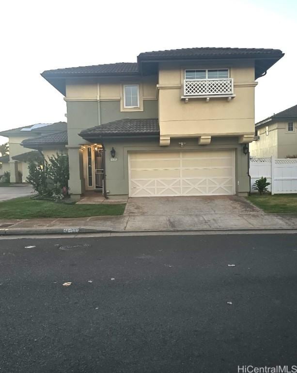 view of front of house featuring a garage