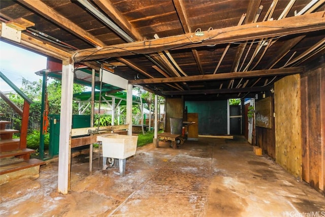 view of patio / terrace featuring an outdoor structure