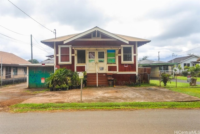 view of bungalow-style home