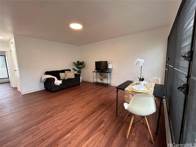 office featuring dark hardwood / wood-style floors