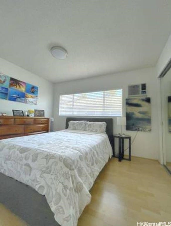 bedroom featuring light hardwood / wood-style flooring