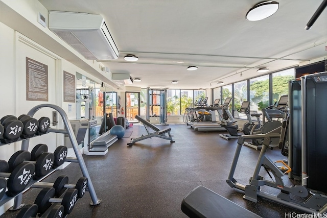 view of workout area