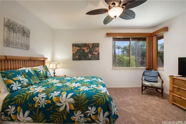 68-1125 N Kaniku Dr Unit 102, Kamuela, HI 96743 - carpeted bedroom with ceiling fan