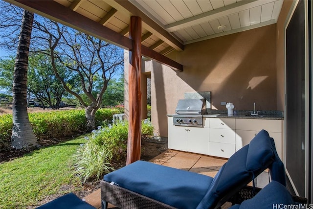 68-1125 N Kaniku Dr Unit 102, Kamuela, HI 96743 - view of patio with area for grilling, sink, and grilling area