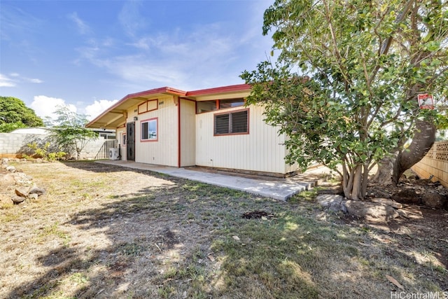 view of back of property