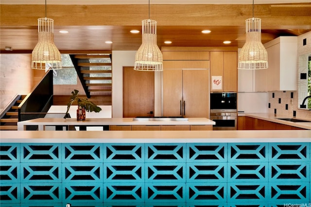 interior space featuring a sink and stairs