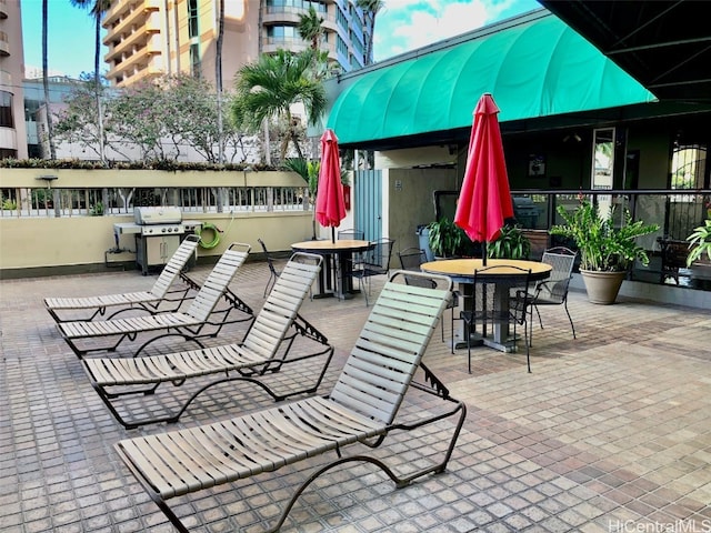 view of patio / terrace with area for grilling