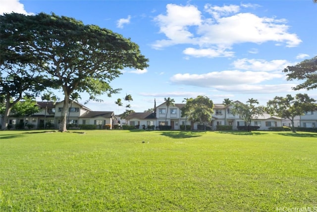 view of yard with a residential view