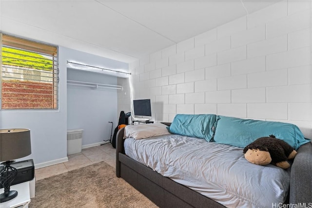 view of tiled bedroom