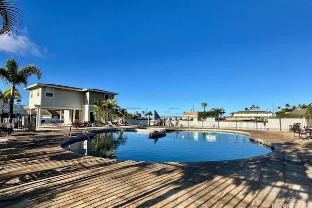 view of pool featuring a patio