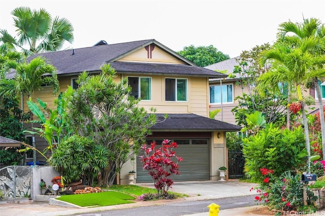 view of front facade with a garage