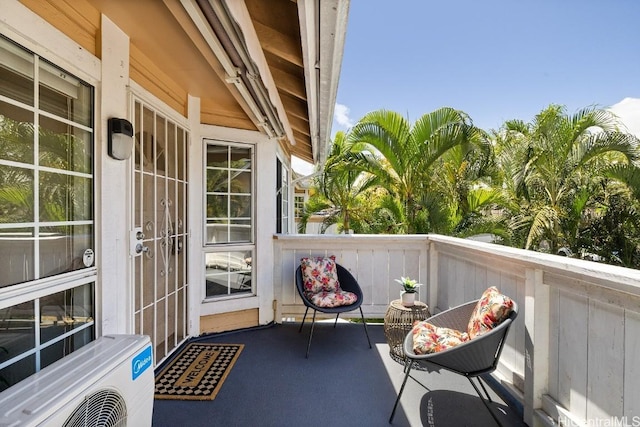 balcony with ac unit