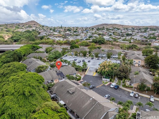 bird's eye view featuring a mountain view