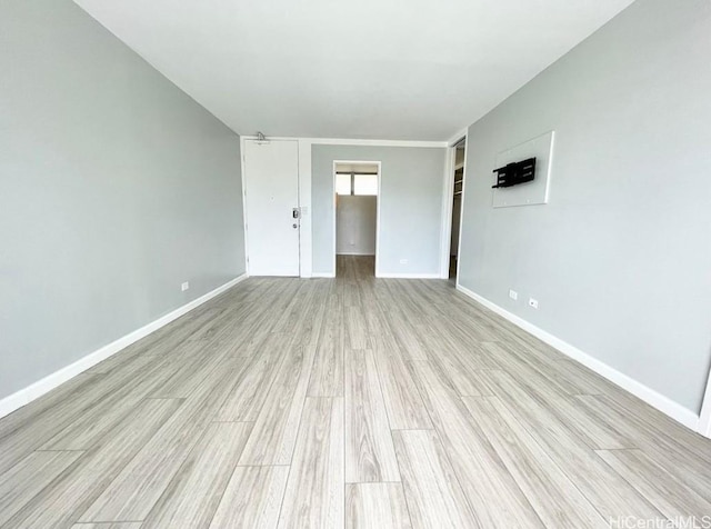 empty room featuring light hardwood / wood-style flooring