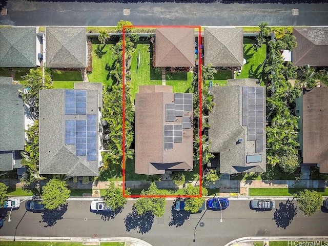 bird's eye view featuring a residential view
