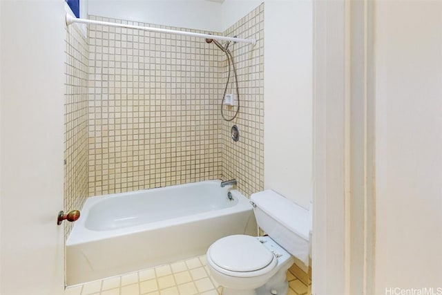 full bathroom featuring  shower combination and toilet