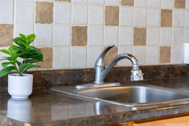 interior details featuring sink