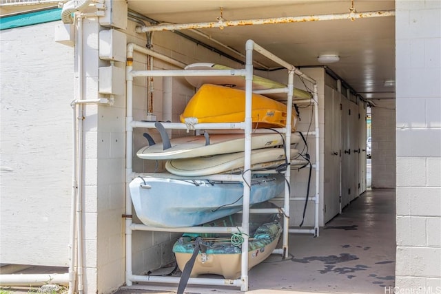 view of storage area