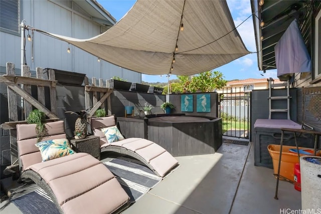 view of patio / terrace with an outdoor living space