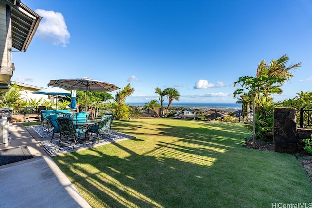 view of yard featuring a patio