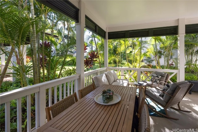 view of sunroom / solarium