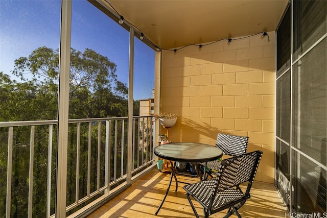 view of balcony