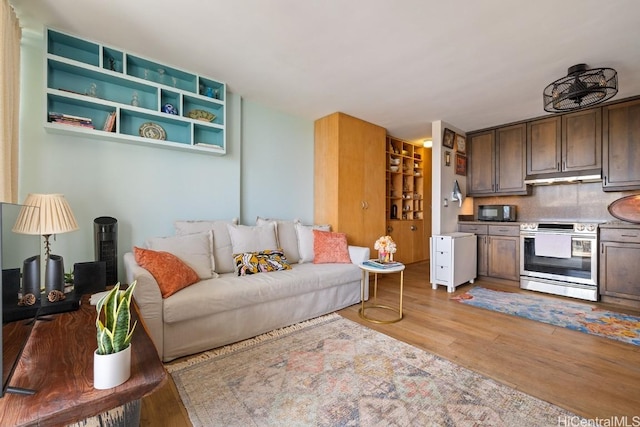 living room featuring hardwood / wood-style flooring