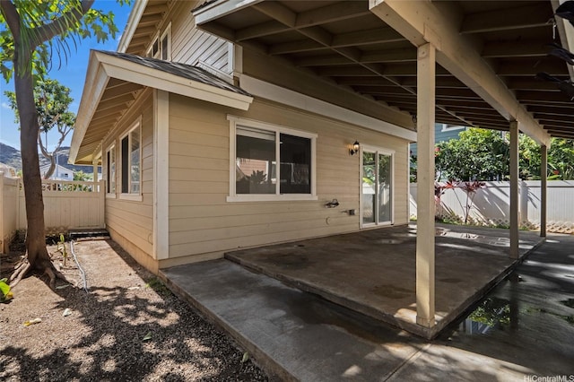 view of patio with fence
