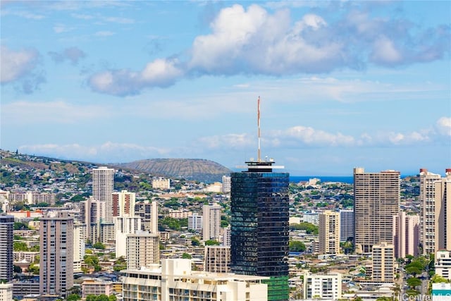 view of city featuring a mountain view